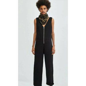 Zara Pants Jumpsuit trf collection Size Small Blac‎